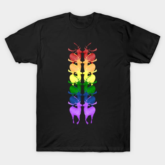 Rainbow deer T-Shirt by Geomhectic